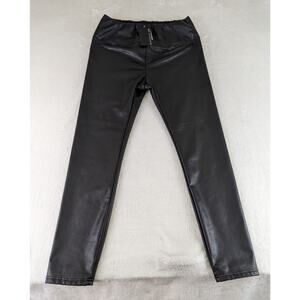 Bagatelle NYC sz L Leggings Faux Leather black pull on elastic waist 0035